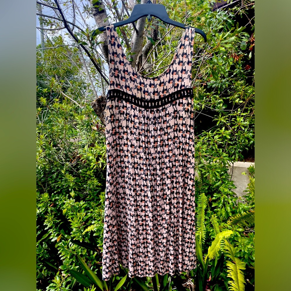 Sleeveless Elephant Print Sun Dress
